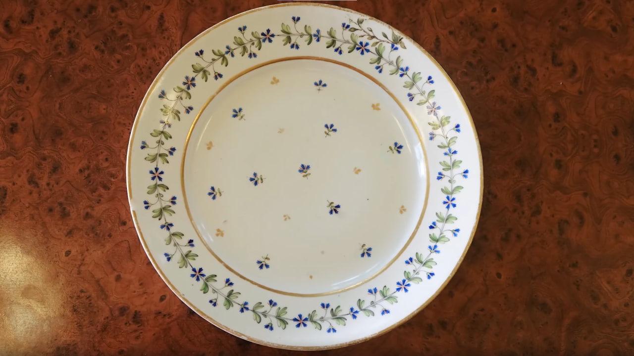 Дмитрий Чагин подарил музею-заповеднику «Павловск» тарелку с редким клеймом Павла I