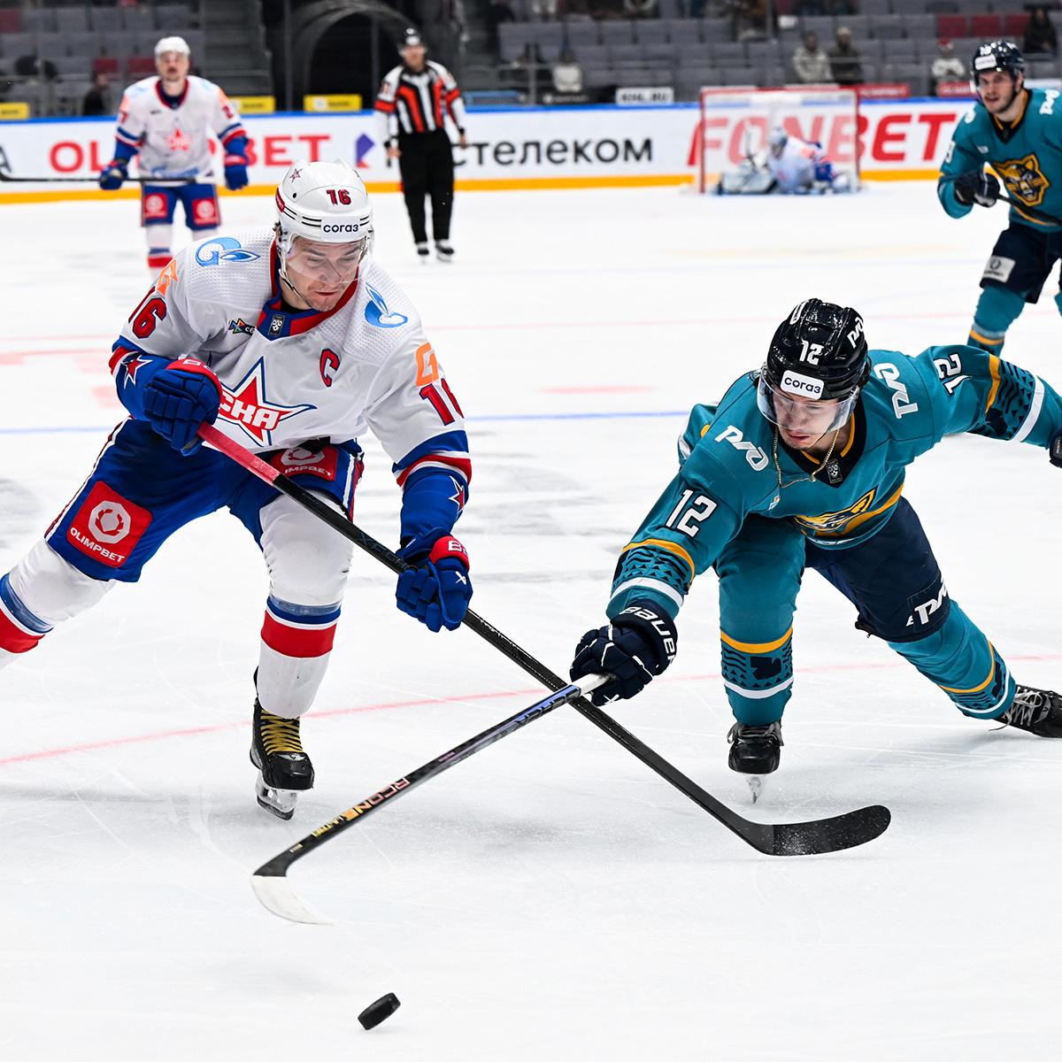 СКА на выезде в матче чемпионата КХЛ проиграл «Сочи»