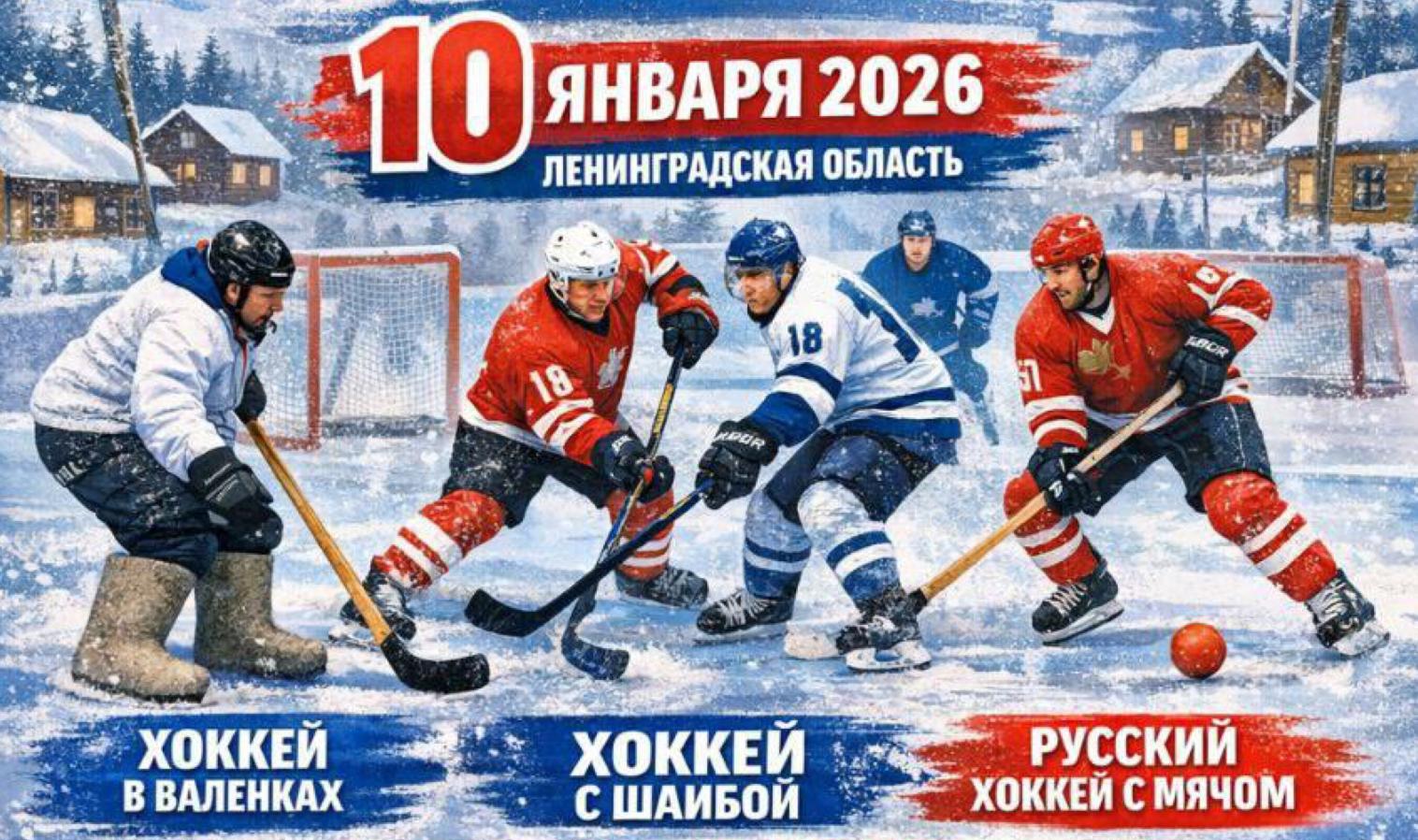 В Ленобласти 10 января впервые проведут Всероссийский день русского дворового хоккея