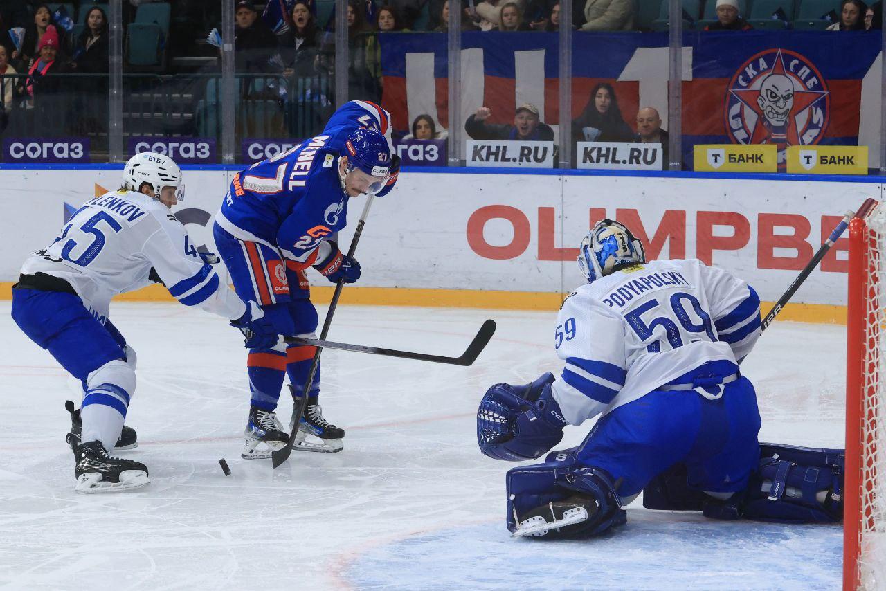 СКА по-крупному проиграл московскому «Динамо»