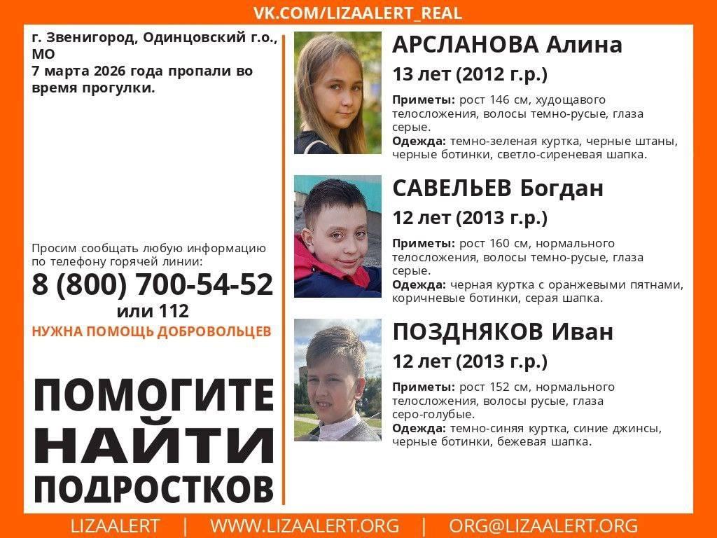 Трое детей пропали в Подмосковье – их ищет вертолет