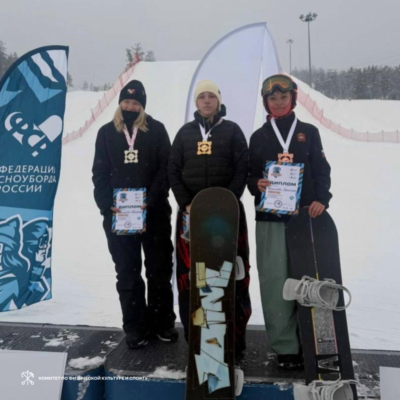 Петербургские спортсмены завоевали медали на чемпионате России по сноуборду