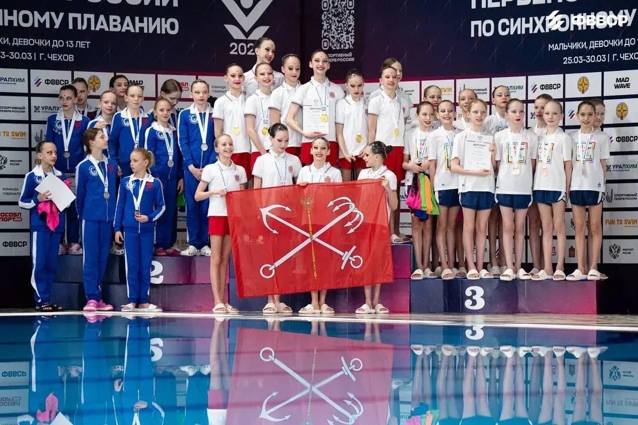 Юные петербуржцы привезли 11 медалей с первенства России по синхронному плаванию