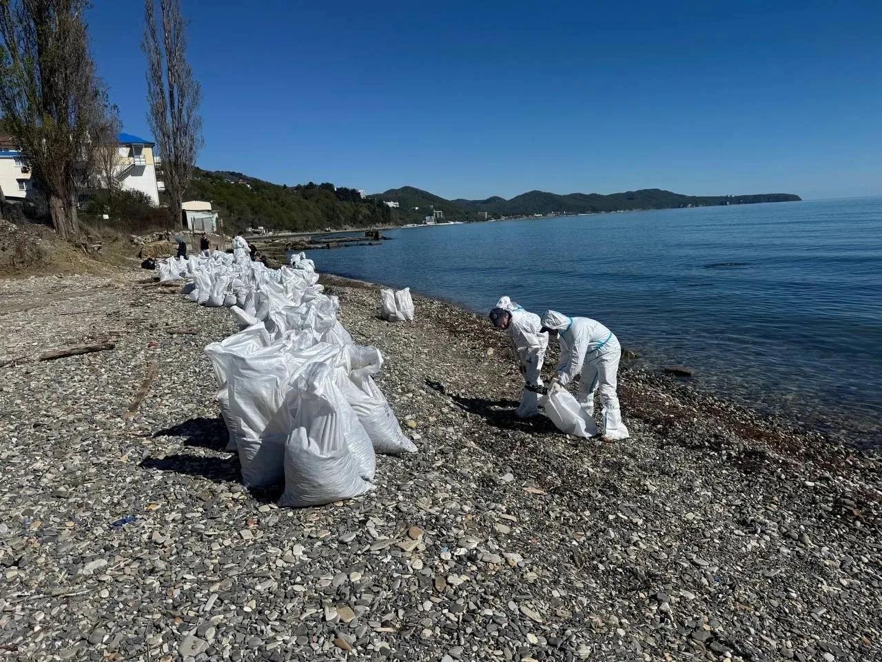 В Туапсе собрали более 3 тысяч кубометров загрязненного грунта