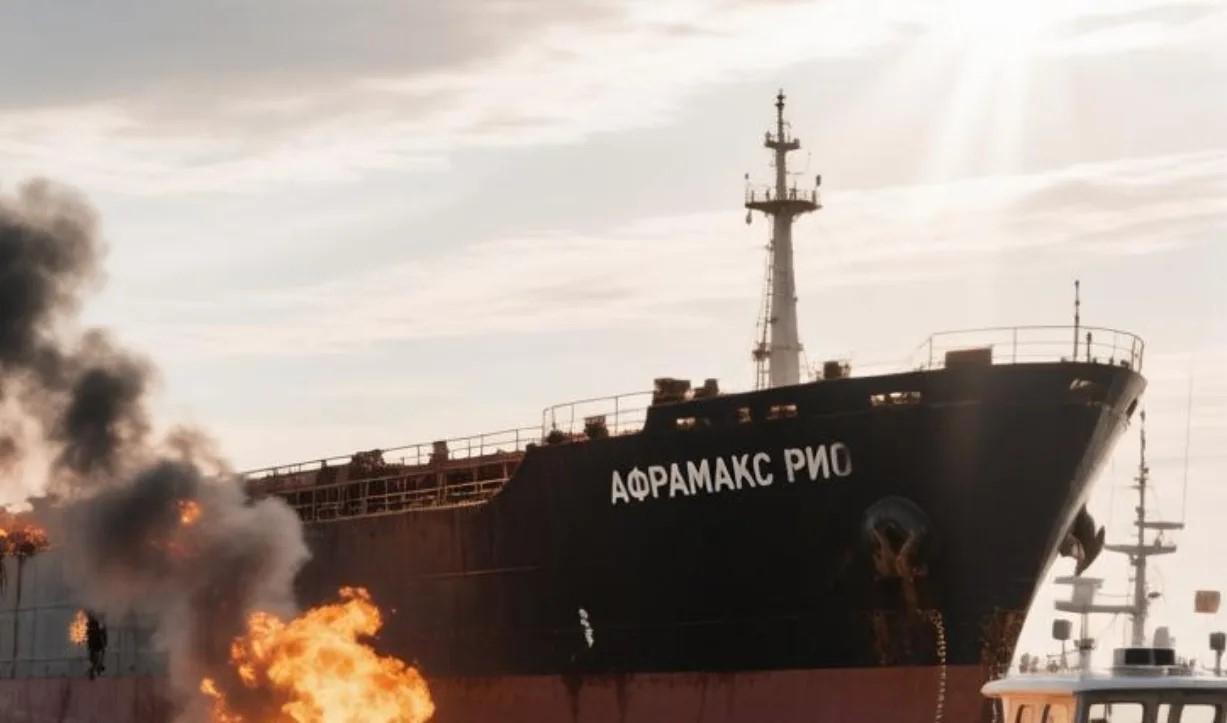 Минтранс: экипаж атакованного в Черном море танкера «Афрамакс Рио» спасен